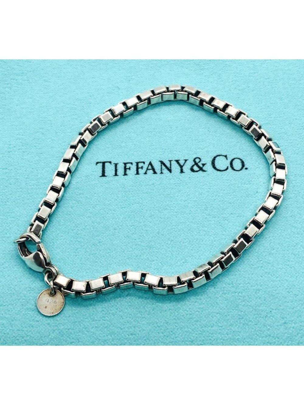 Tiffany & Co Sterling Silver 925 Venetian Box Link